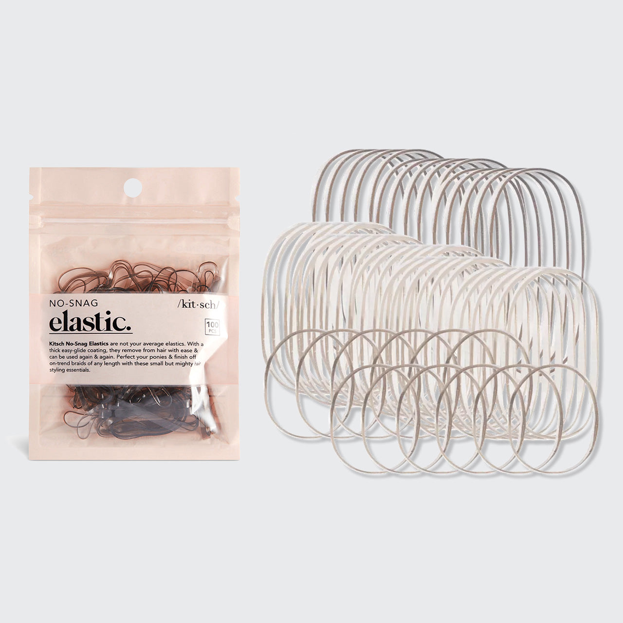Brown No-Snag Elastics 100pc Set - Image 4