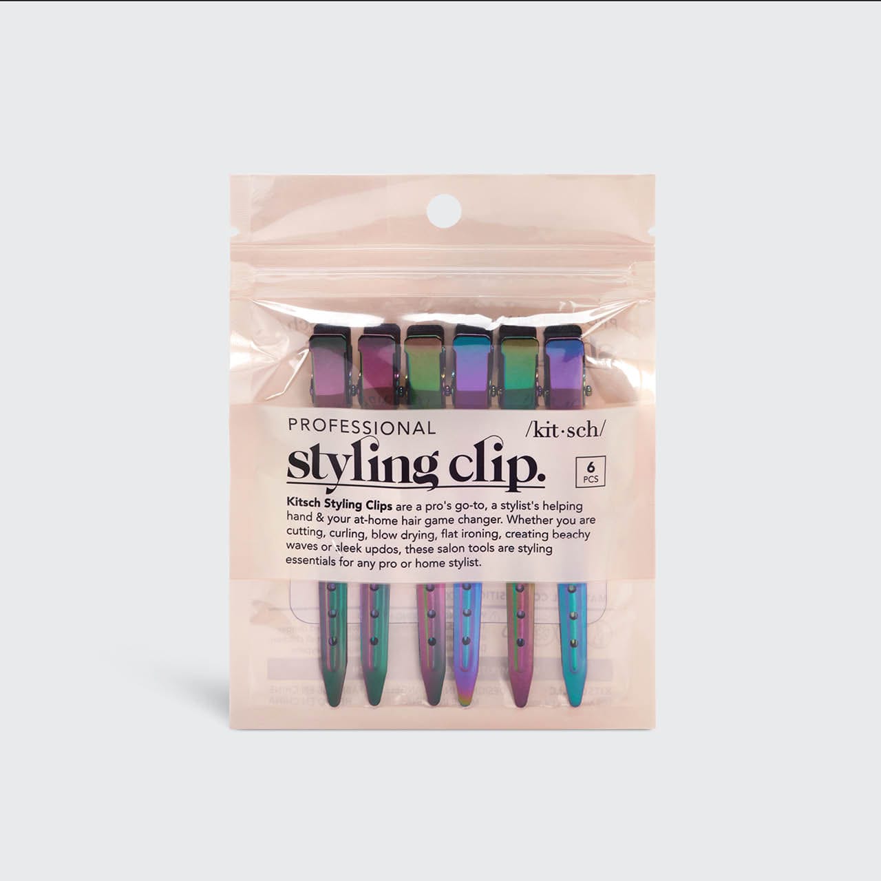 Iridescent Styling Hair Clips 6pc Set - Image 2