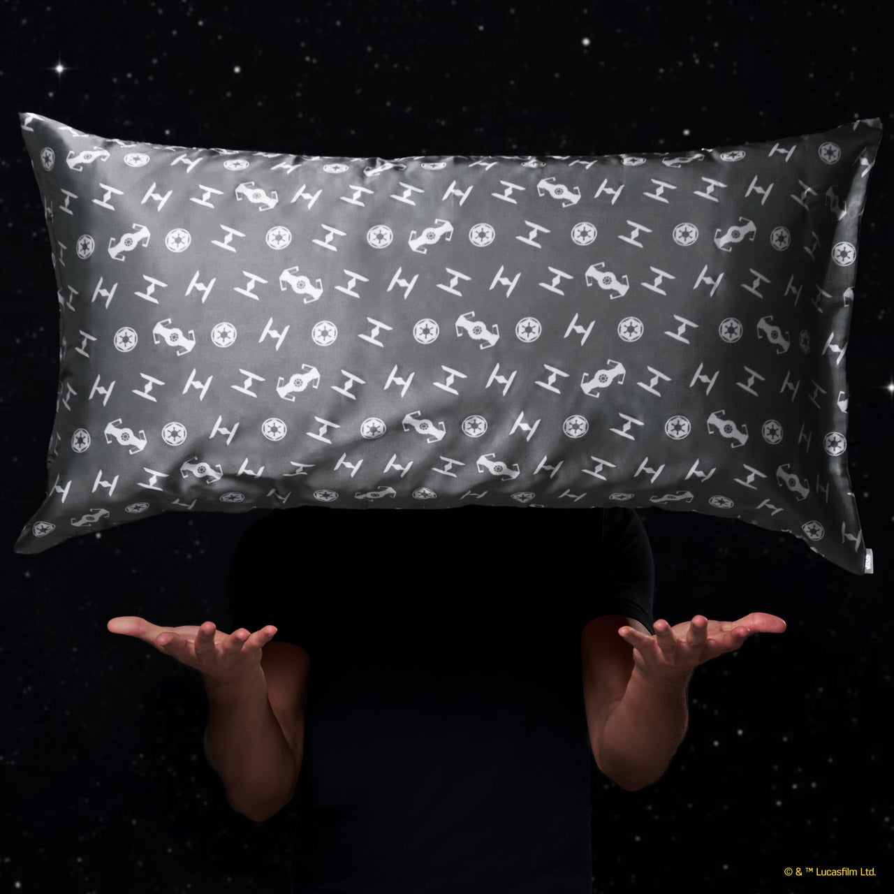 Star Wars & Kitsch Satin Pillowcase in Galactic Empire - King - Image 5
