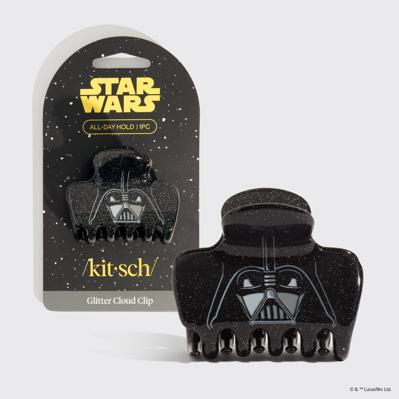 Star Wars & Kitsch Glitter Cloud Clip in Darth Vader