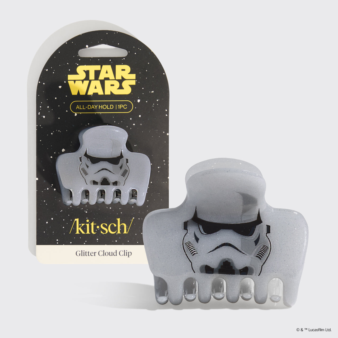 Star Wars & Kitsch Glitter Cloud Clip in Stormtrooper