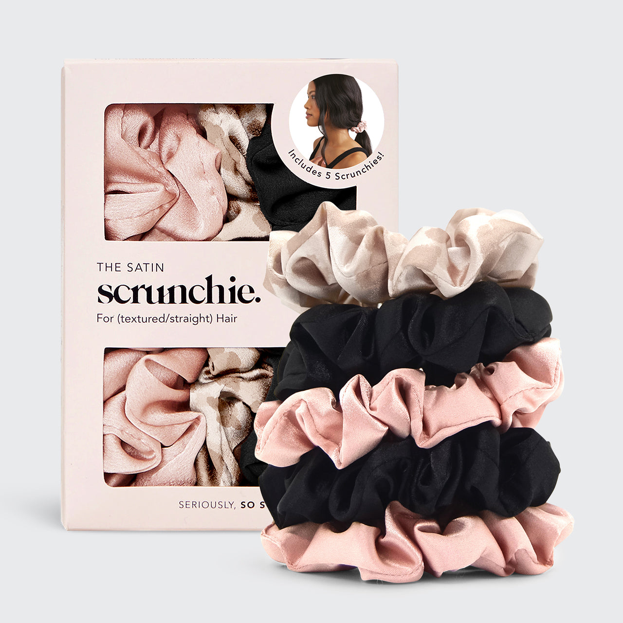 Satin Sleep Scrunchies 5pc Set