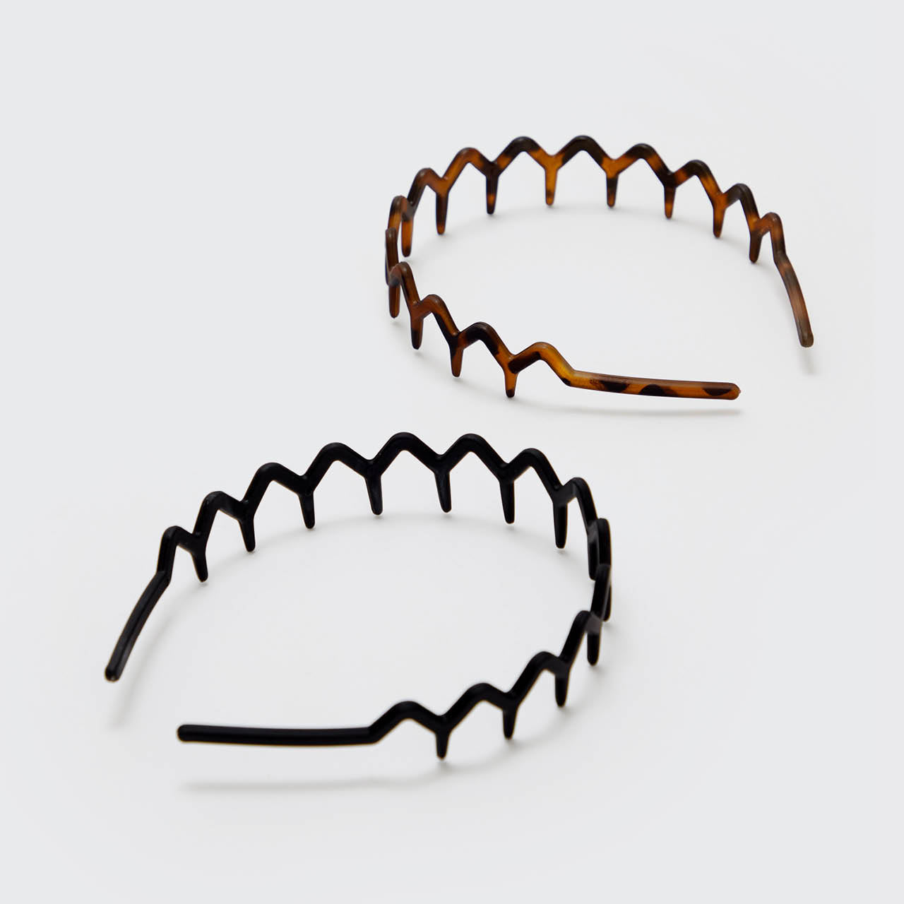 Zig Zag Headband 2pc- Black & Tort - Image 5