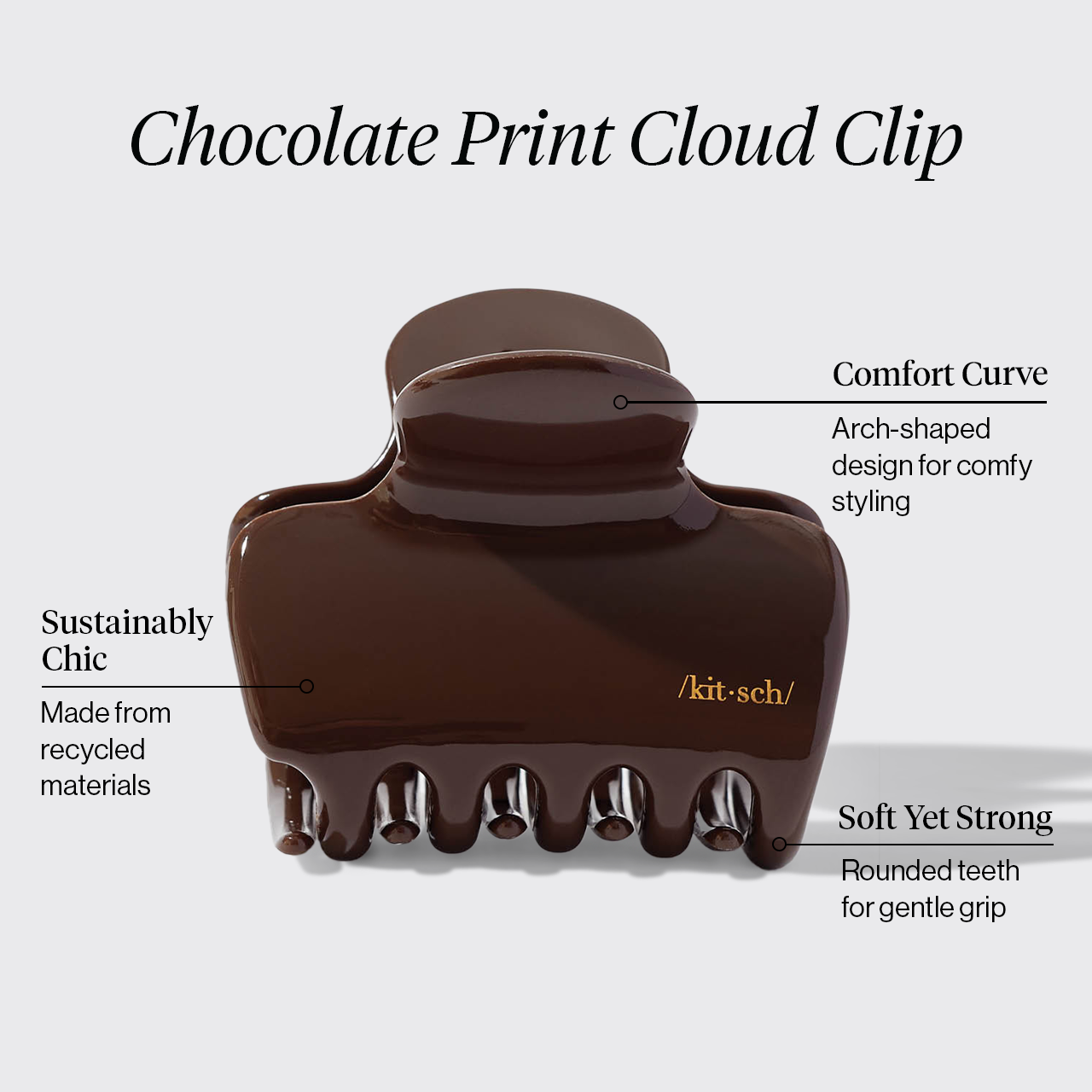 Alternative view of Chocolate Cloud Claw Clip