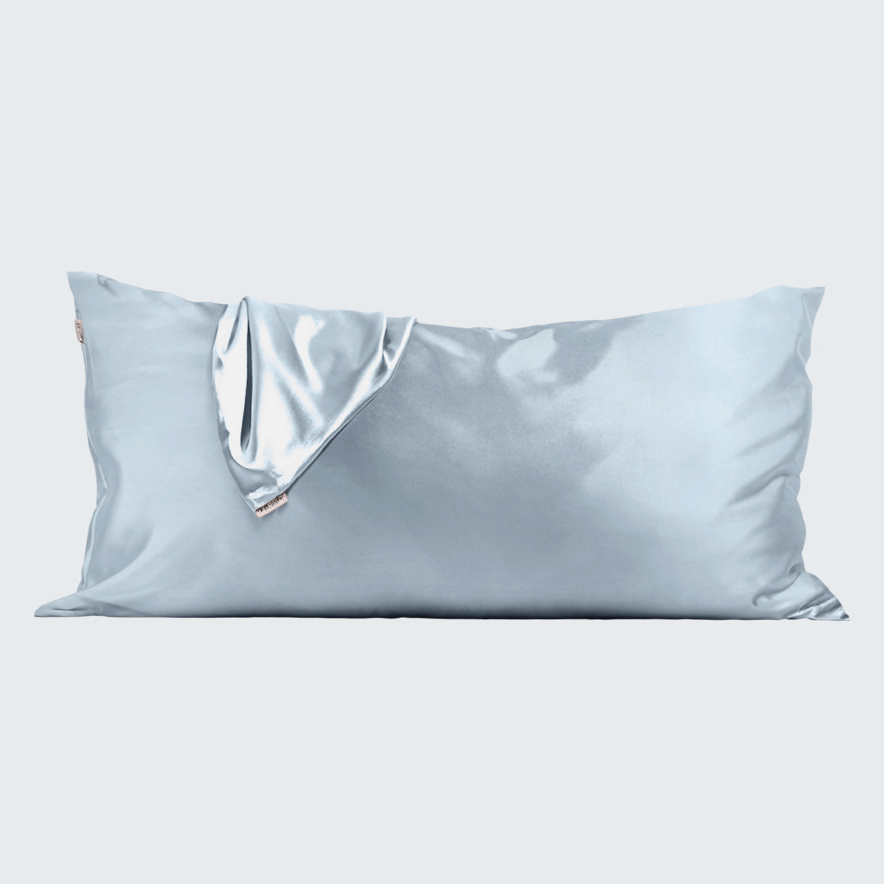 Satin Pillowcase in Haze Blue 2 Pack - King - Image 4