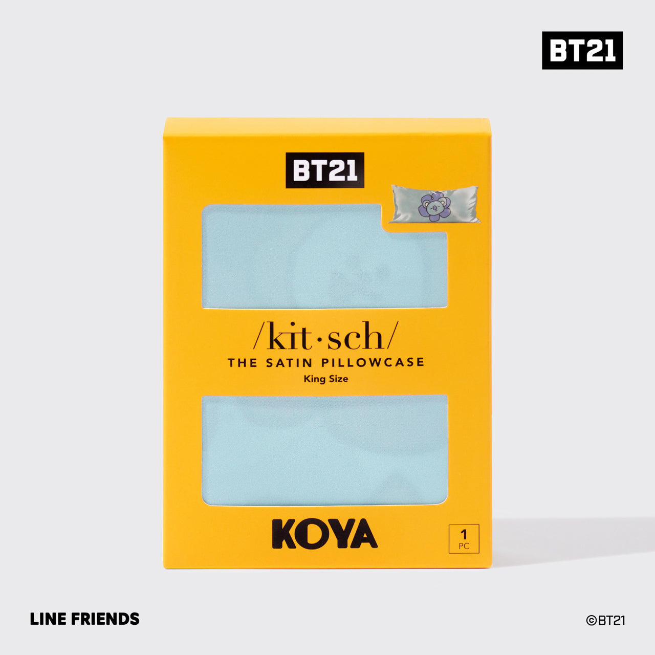 Kitsch x BT21 Satin Pillowcase in KOYA - King - Image 4
