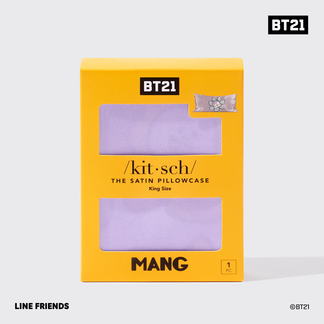 Kitsch x BT21 Satin Pillowcase in MANG - King - Image 4