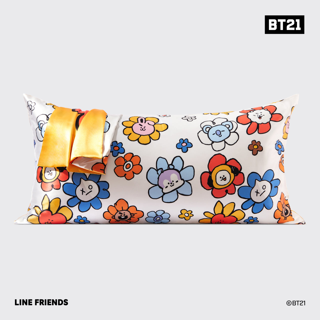 Alternative view of Kitsch x BT21 Satin Pillowcase in CHIMMY - King