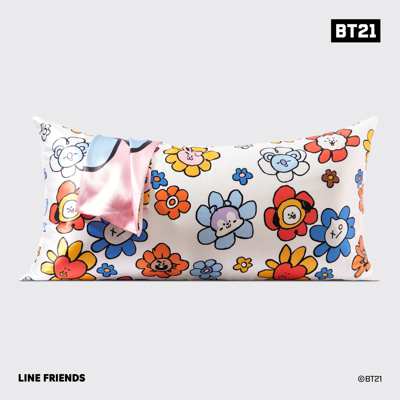 Alternative view of Kitsch x BT21 Satin Pillowcase in COOKY - King