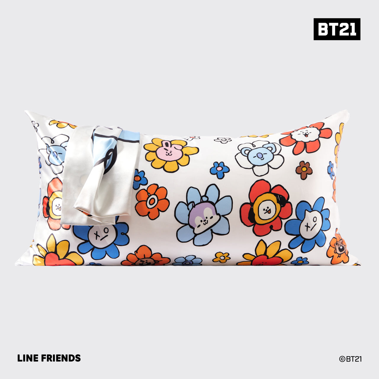 Alternative view of Kitsch x BT21 Satin Pillowcase in VAN - King