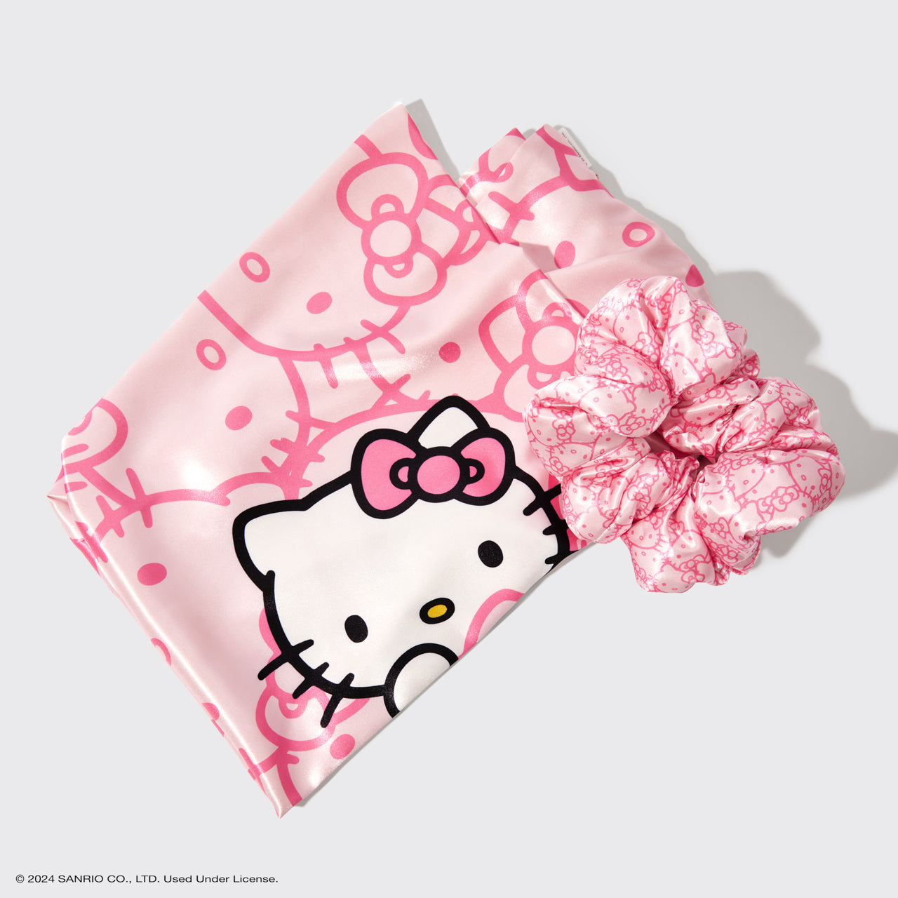 Hello Kitty x Kitsch Satin Pillowcase & Pillow Scrunchie 2pc Set - Image 4