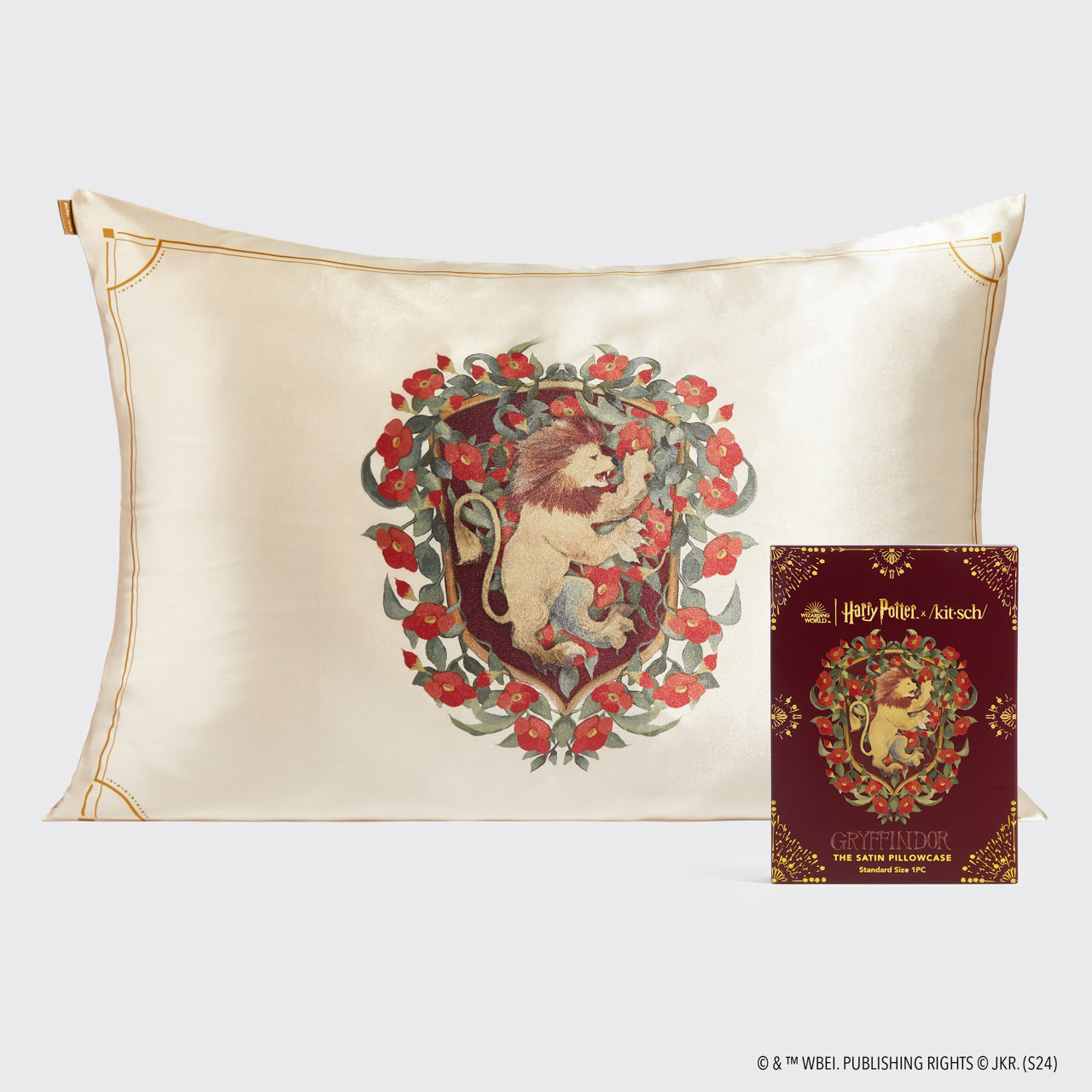 Kitsch x Harry Potter Satin Pillowcase in Gryffindor