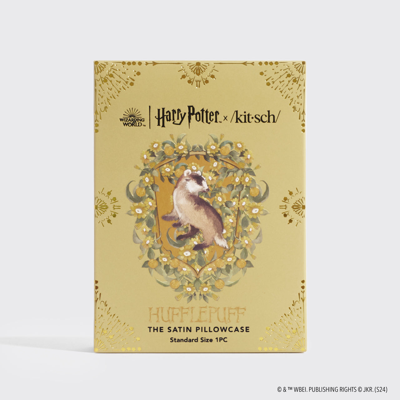 Kitsch x Harry Potter Satin Pillowcase in Hufflepuff - Image 3