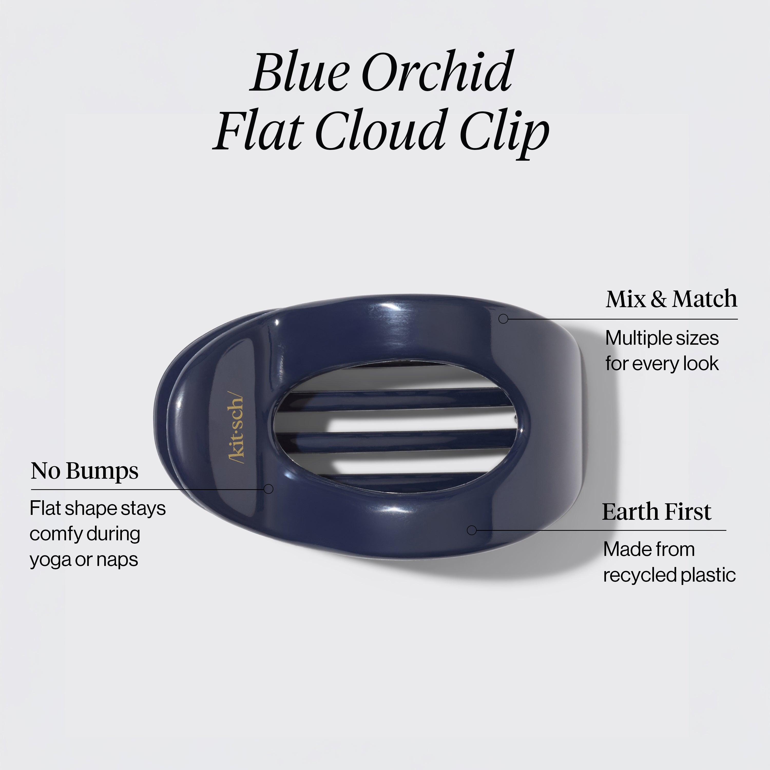 Alternative view of Blue Orchid Flat Cloud Clip - Large