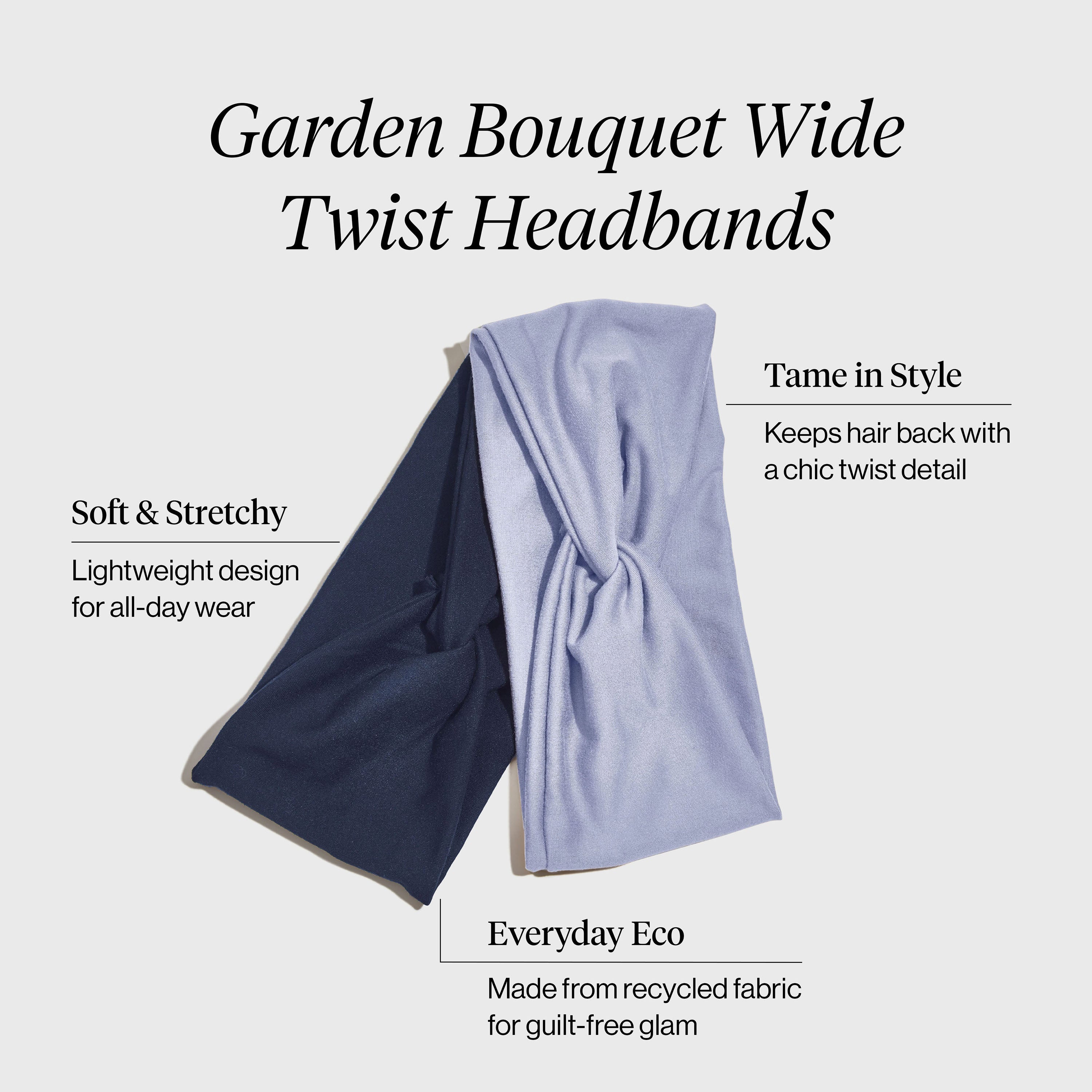 Alternative view of Garden Bouquet Wide Twist Headbands 2pc Set