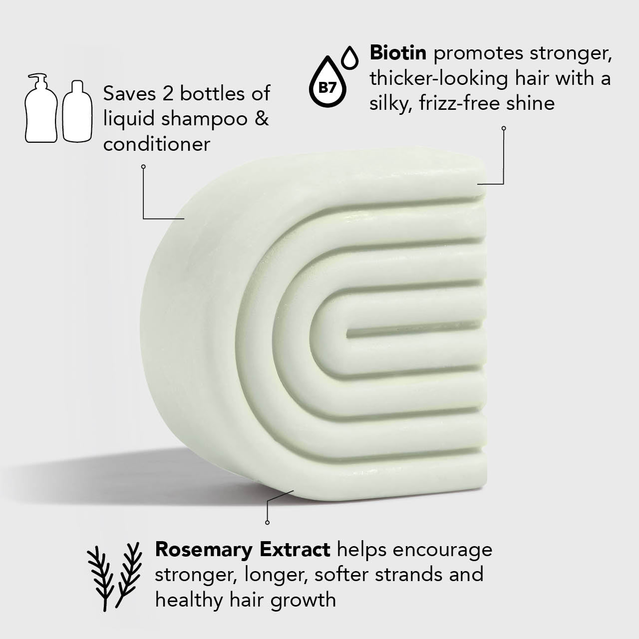 Rosemary & Biotin Volumizing Shampoo & Conditioner Bar Combo - Image 5