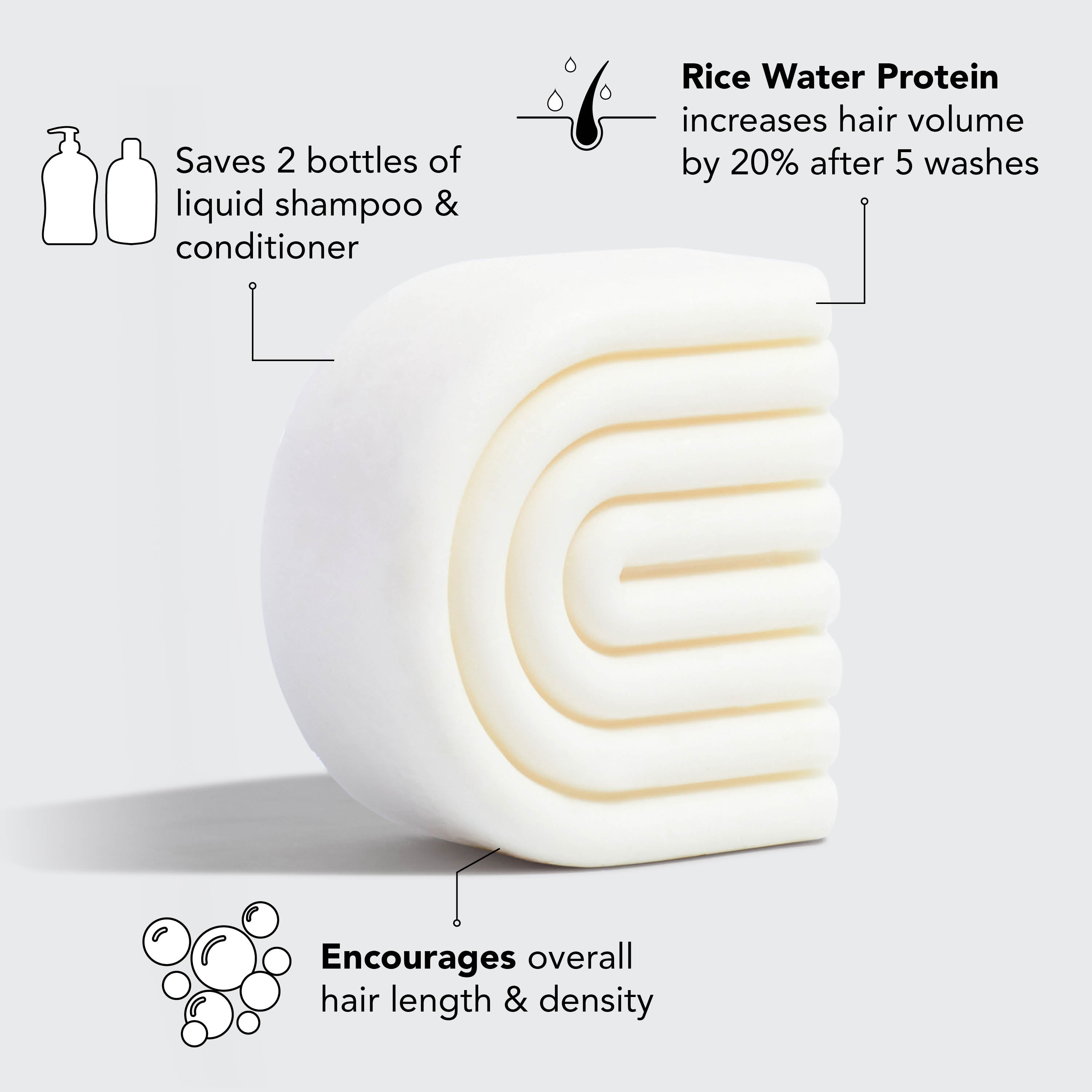 Rice Water Shampoo & Conditioner Bar Combo for Hair Growth - Image 5