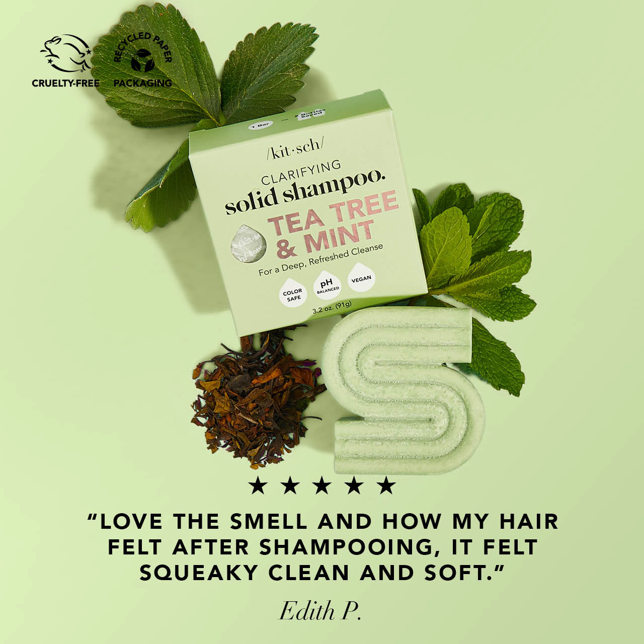 Alternative view of Tea Tree & Mint Clarifying Shampoo & Conditioner Bar Combo