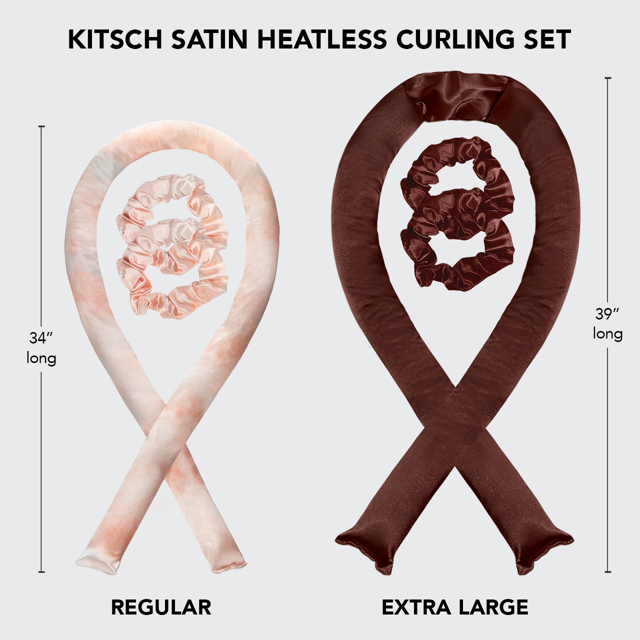Chocolate XL Satin Heatless Curling Set - Image 3