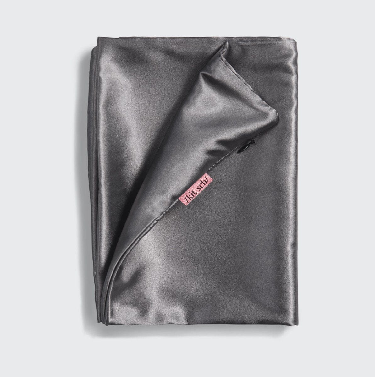 Alternative view of Satin Pillowcase in Charcoal 2 Pack Bundle